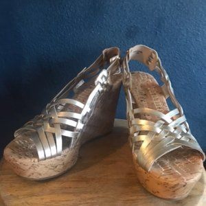 Women's Juicy Couture Wedge Gold Shoes